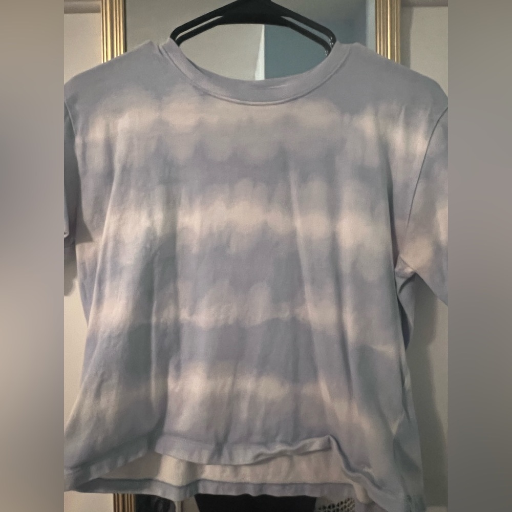 White and Blue Hollister Crop Top